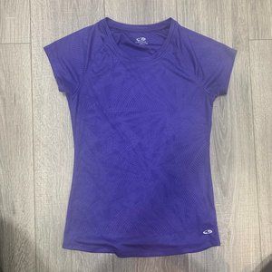 Champion Purple Semi Fitted Workout Tee Shirt